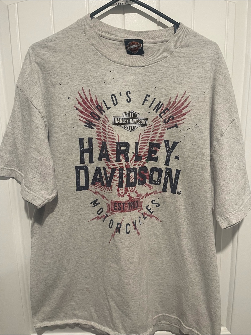 Harley-Davidson Factory Customs Tee XL Gray Stillwater OK